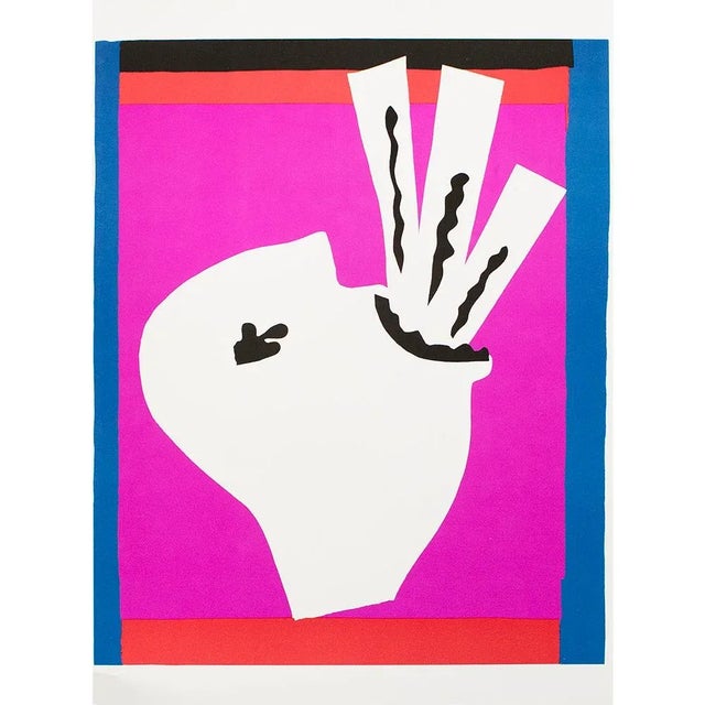 An excellent large First Edition poster after oil on canvas painting "The Sword Swallower" by Henri Matisse. Printed on...