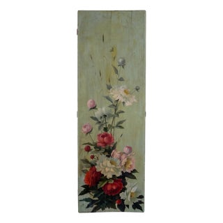MD, Peony Decoration, 1890s, Paint and Wood For Sale