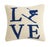 Traditional Love Ski Hook Pillow 12" x 12" For Sale - Image 3 of 3