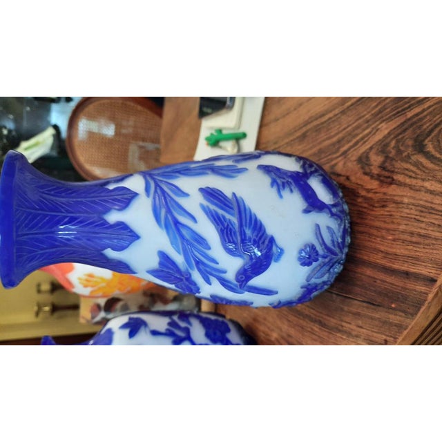 Glass Vases, Beijing, Set of 3 For Sale - Image 6 of 10