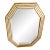 Mid Century Modern Gilt Lacquered Geometric Beveled Mirror For Sale