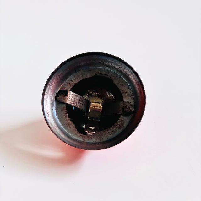 Metal MCM Orange Enameled Desk Bell For Sale - Image 7 of 7