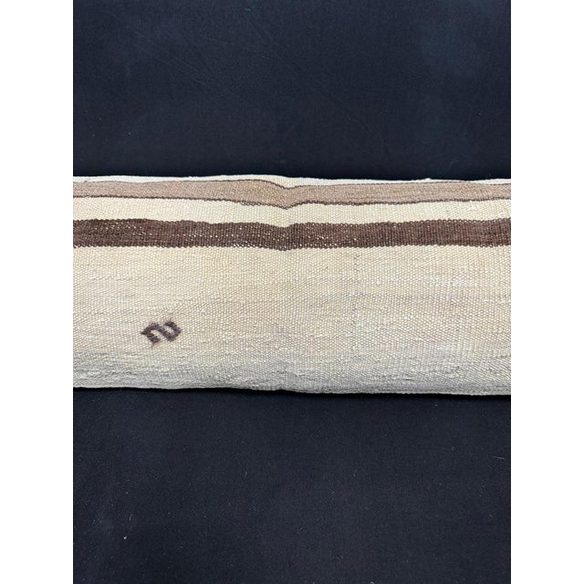 Contemporary Turkish Hemp Pillow Cushion Natural Beige Brown Cushion Cover 12x46 For Sale - Image 3 of 4