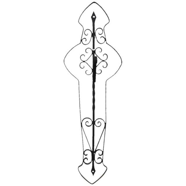 Traditional Large American Wrought Iron Lantern / Plant Hanger Wall Bracket For Sale - Image 3 of 10