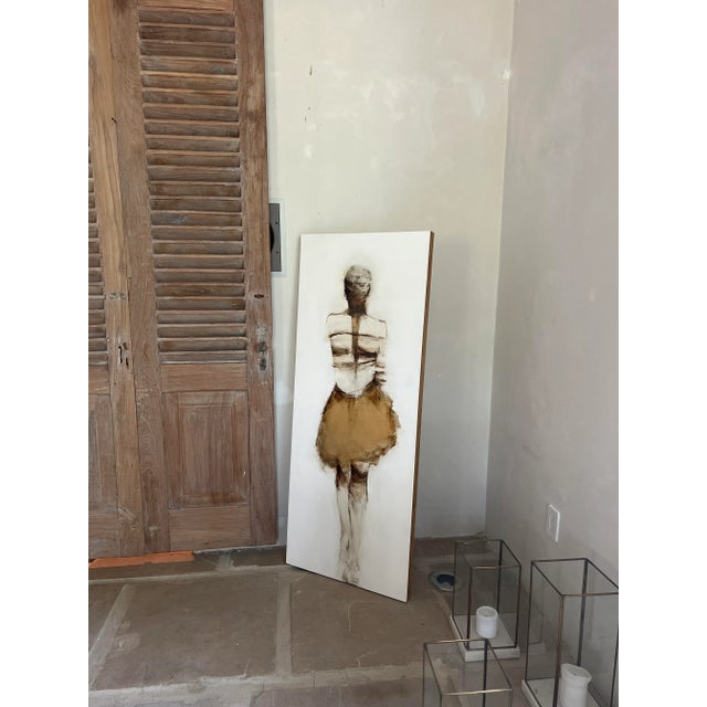 Mixed Media on Wood Panel by Tracy Sharp Signed on the reverse Gold Metallic , Paint . all original work by Atlanta based...