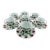 1970's Richard Ginori Cherries Patten Cream Soup Bowls With Saucers Italy - Set of 7 For Sale
