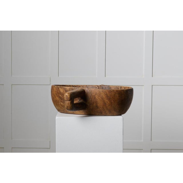 Antique Swedish Wooden Bowl in Birch Root For Sale - Image 4 of 10