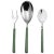 Contemporary Mepra Fantasia 3-Piece Serving Set, Green For Sale - Image 3 of 3