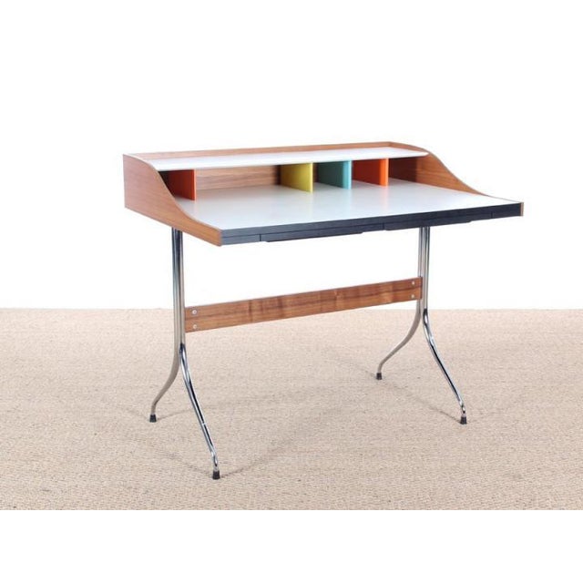Brown Home Desk attributed to George Nelson for Vitra, 1950s For Sale - Image 8 of 18