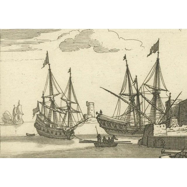 Peeters, Port Scene at Ladimiti in the Aegean Archipelago with Fortifications, 1680, Print For Sale - Image 3 of 6
