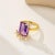 Metal Kai Amethyst White Sapphire Butterfly Ring in 14k Gold Ring, size 9 For Sale - Image 7 of 11