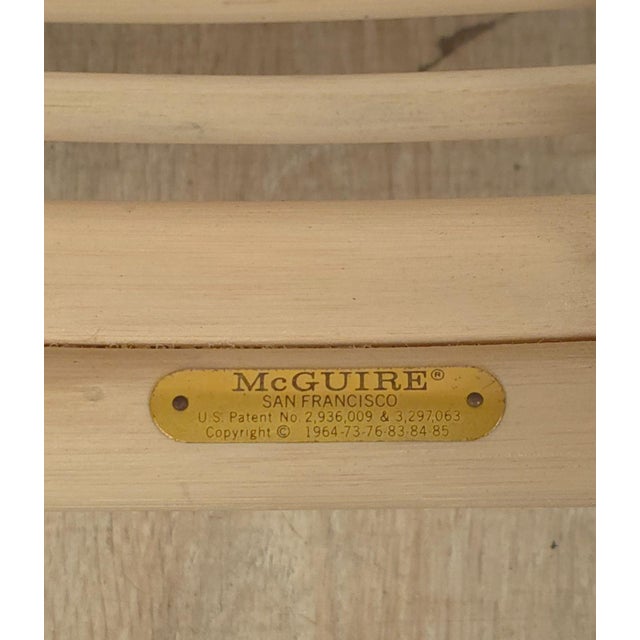 Pair of Vintage McGuire Armchairs, Circa 1980. Two Pairs Available For Sale - Image 11 of 12