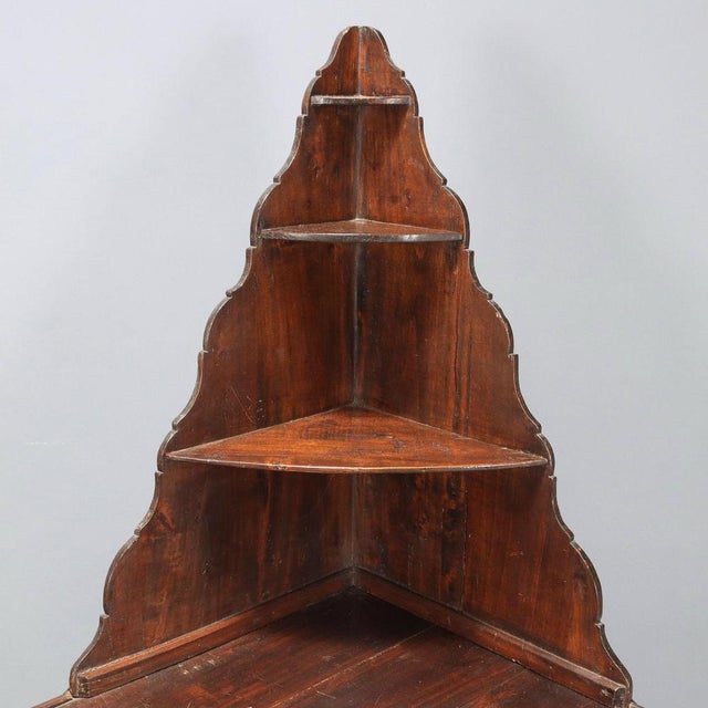 Corner Unit in Walnut and Stained Poplar For Sale - Image 4 of 10