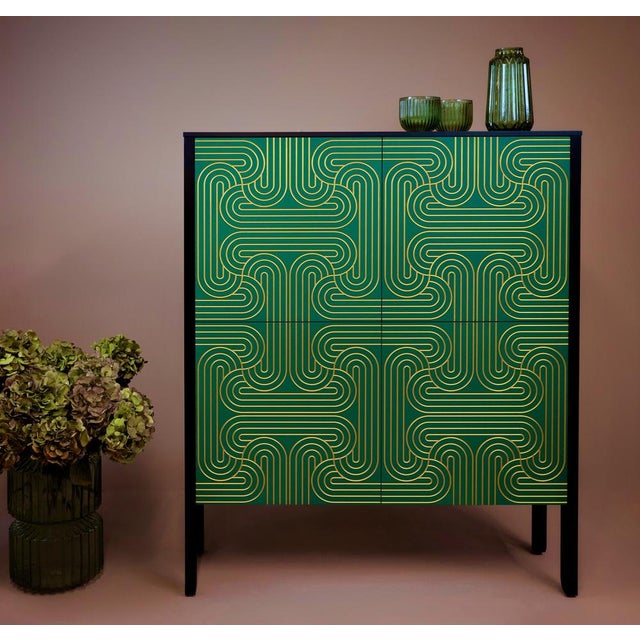 Contemporary Loop Cabinet with Four Doors by Nell Beale For Sale - Image 3 of 12