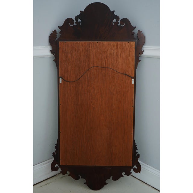 Flame Mahogany Chippendale Style Wall Mirror For Sale - Image 10 of 10