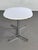 1950s oval extendable dining table in chromed metal with white Formica top