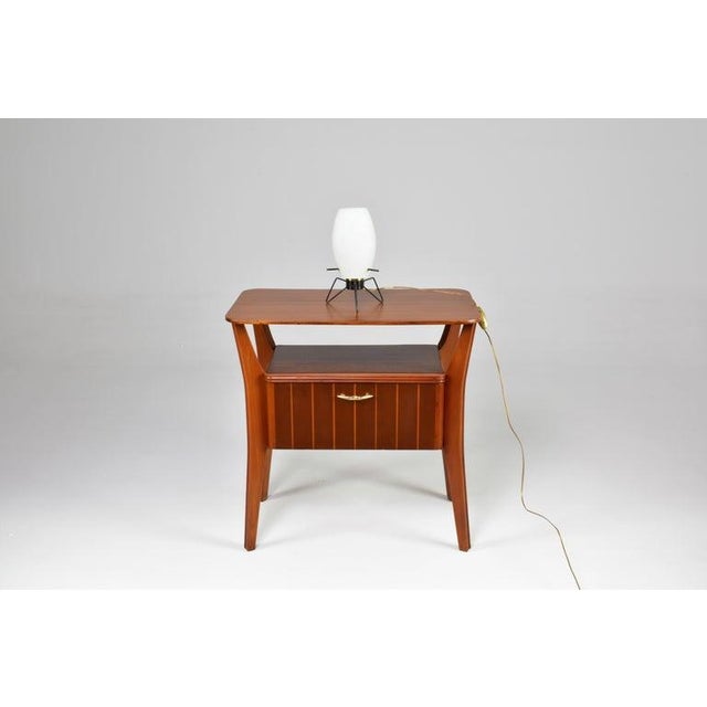 1950's Glass & Metal Table Lamp For Sale - Image 4 of 9