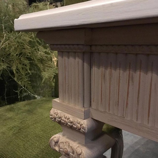 French Ecru Wood Dining Table by anonimo For Sale - Image 9 of 11