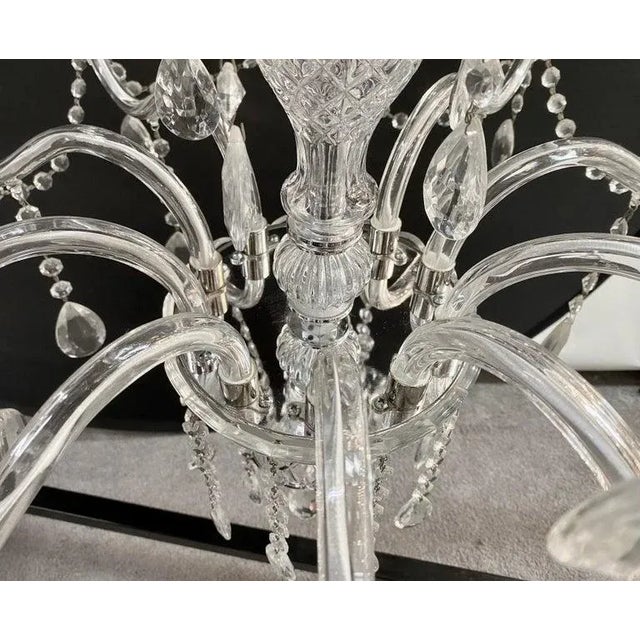 French Hollywood Regency Style Crystal Chandelier, 15 Arms For Sale - Image 12 of 12
