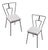 Mid-Century Iron Wire Art Side Dining Geometric Chair by Homecrest, Pair For Sale