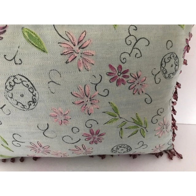 Celadon Custom Hand Made Osborne & Little Light Mint Green Pillow 18.5" X 12.5" For Sale - Image 8 of 11