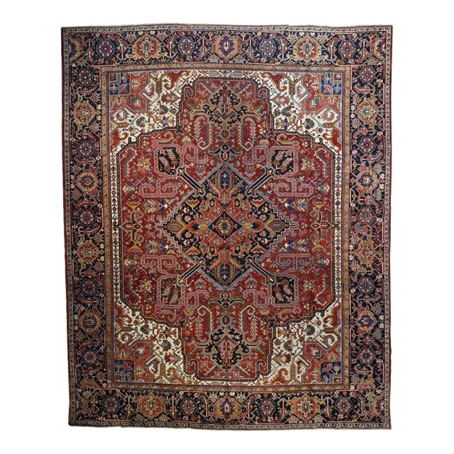 Vintage Heriz Rug 11'6'' X 14'1'' For Sale