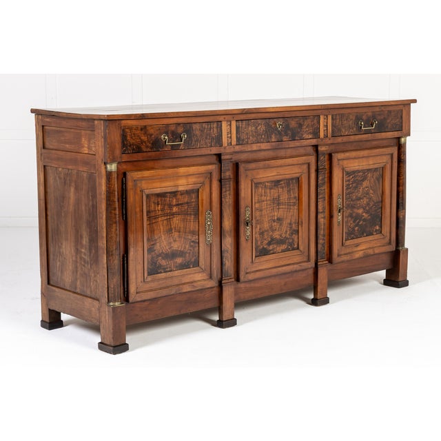Antique French Credenza in Cherrywood and Burr Ash, 1700s For Sale - Image 5 of 15
