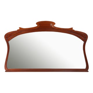 Large Art Nouveau Chimney Mirror, 1890s For Sale