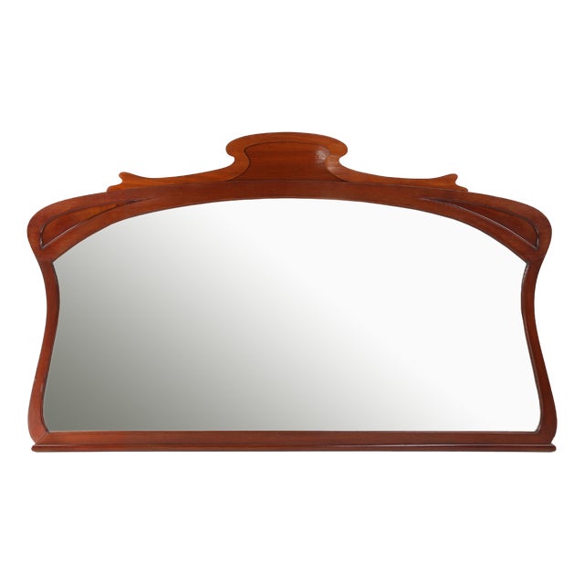 Large Art Nouveau Chimney Mirror, 1890s For Sale