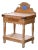 Mid-Century French Beech Butcher’s Block With Marble Top and Agricultural Plaque For Sale
