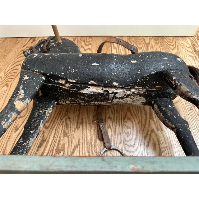 Primitive Antique Rocking Horse For Sale - Image 10 of 11