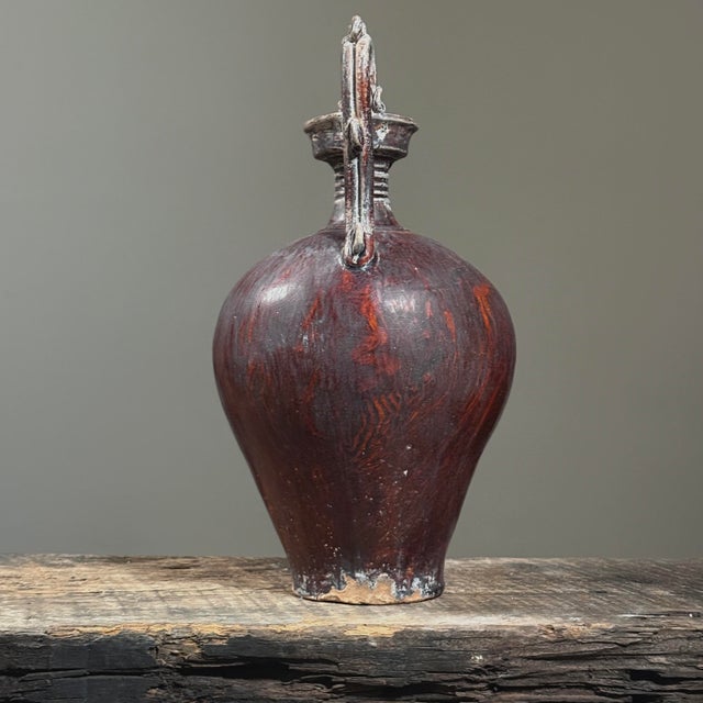 Chinese Antique Chinese Tang Dynasty Sancai Style Pottery Double Dragon Bottle Vase For Sale - Image 3 of 8