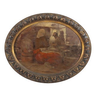 Abel Salazar, Vendedoras da Ribeira, 1920s, Oil Painting For Sale