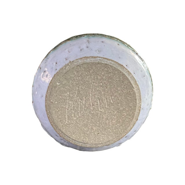 Ceramic Vintage Mid Century Modern Studio Art Pottery Ceramic Vase 1960s For Sale - Image 7 of 8