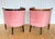 Brown Antique Art Nouveau Edwardian Barrel Back Tub Armchairs in Mahogany and Pink Upholstery, 1910, Set of 2 For Sale - Image 8 of 18
