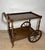 Mid-Century Modern Spanish Wooden Bar Cart with Turned Legs and Bottle Holder, 1940 For Sale - Image 6 of 14