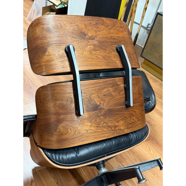 Wood Rare 1964 Rosewood Herman Miller Eames Lounge chair & Ottoman w/Original Receipt For Sale - Image 7 of 18