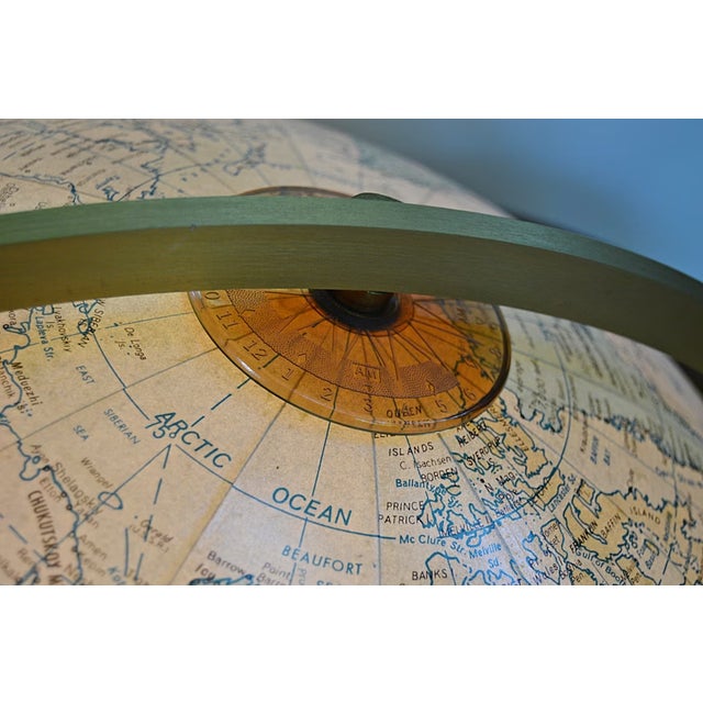 Contemporary Replogle "Finley" Illuminated Floor Globe on Mahogany Stand Electric For Sale - Image 3 of 9