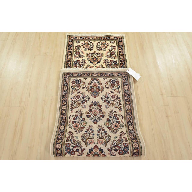 Fine Kashmar Runner 2’3” X 7’4” Ivory Wool Traditional Hand-Knotted Rug For Sale - Image 11 of 12