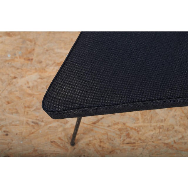 Stool with Black Metal Frame For Sale - Image 6 of 11