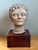 Wood Vintage Plaster Head Sculpture on Wood Base For Sale - Image 7 of 12