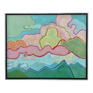 “Cloud Waltz” Framed Oil on Linen by Nancy M. Vignola For Sale
