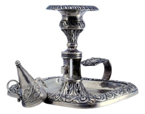 Chiseled Silver Paddle with Flame Arrester and Base Reliefs