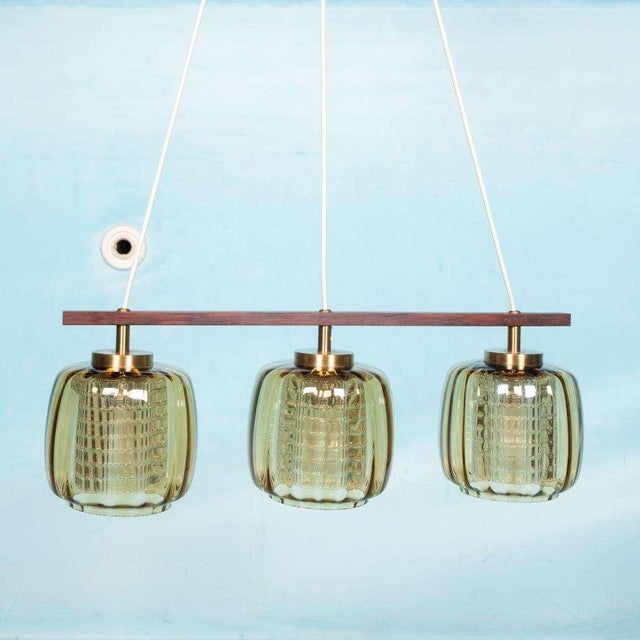 Carl Fagerlund Vintage Amber Glass Hanging Lamp by Carl Fagerlund For Sale - Image 4 of 18