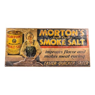 Vintage Morton's Salt Tin Tacker For Sale