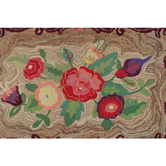 Handmade in wool and originating circa 1920-1930, this 2x3 rug is a rare and exciting new curation in Rug & Kilim’s...