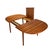 1980s Danish Modern Solid Teak Dining Table W/ Leaf, Oval Extension Table For Sale - Image 14 of 16