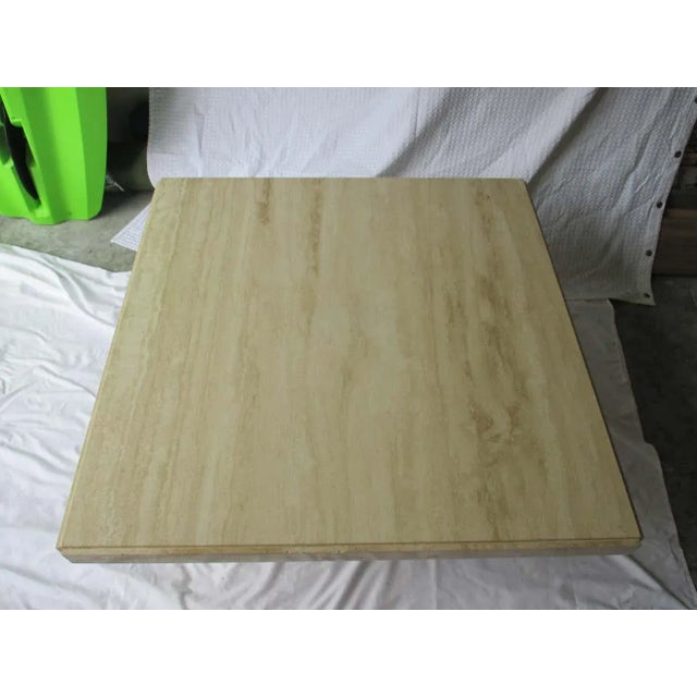 Modern Vintage Italian Travertine Coffee Table For Sale - Image 3 of 11