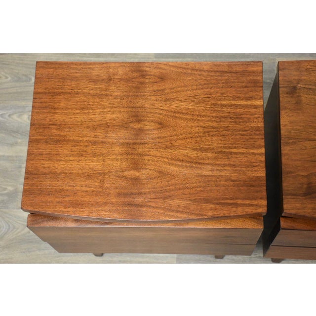Walnut MCM Nightstands a Pair Chairish