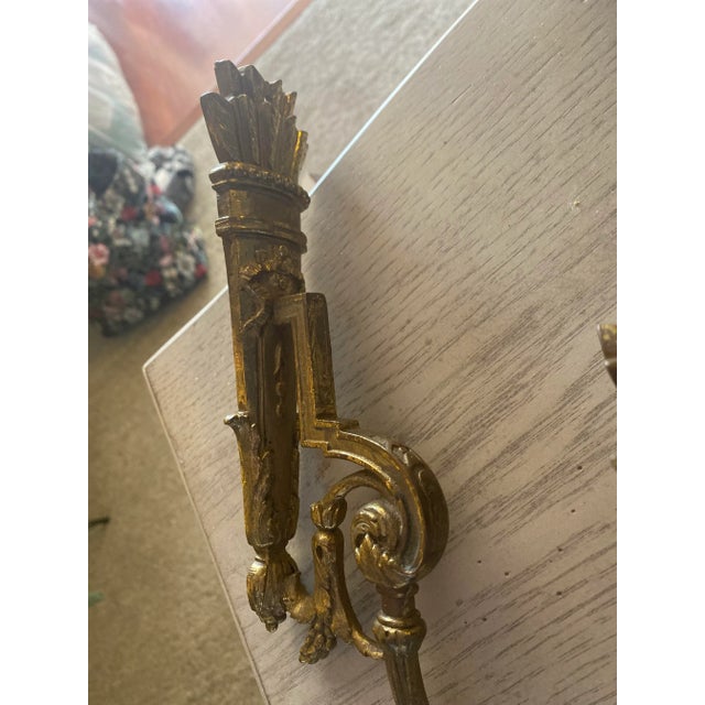 Pair of Late 19th Century French Gilt Bronze Curtain Tiebacks or Hooks, Signed- For Sale - Image 6 of 13